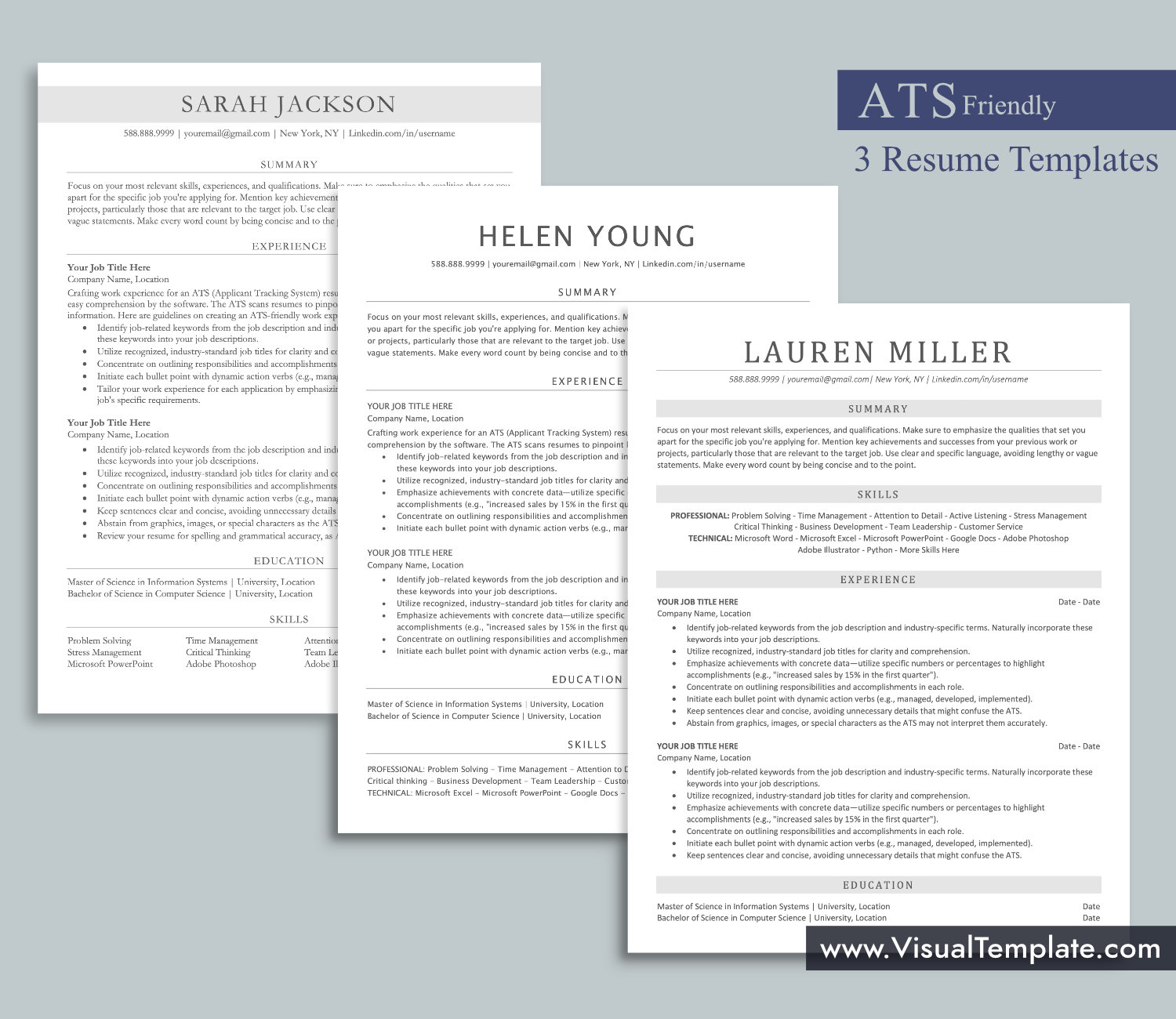 visualtemplate.com-ATS Resume Template