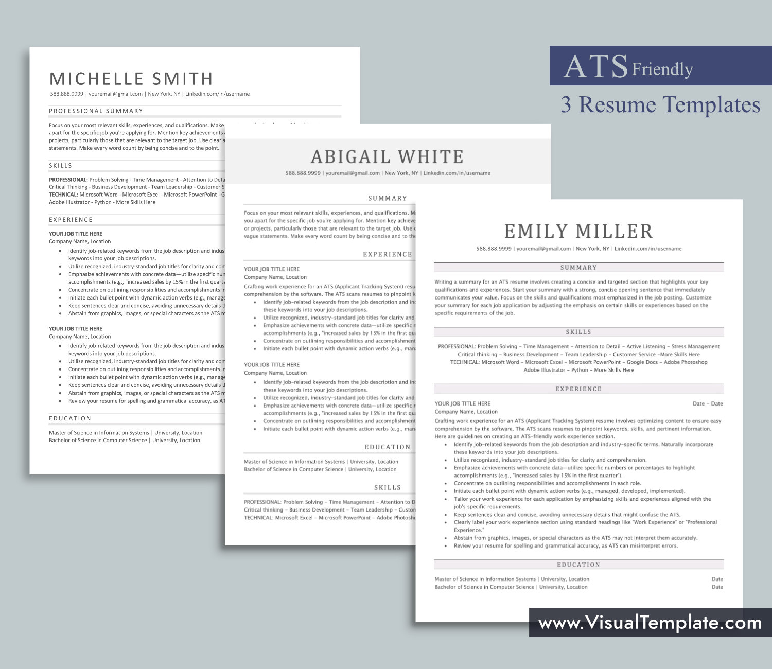 visualtemplate.com-ATS Resume Template