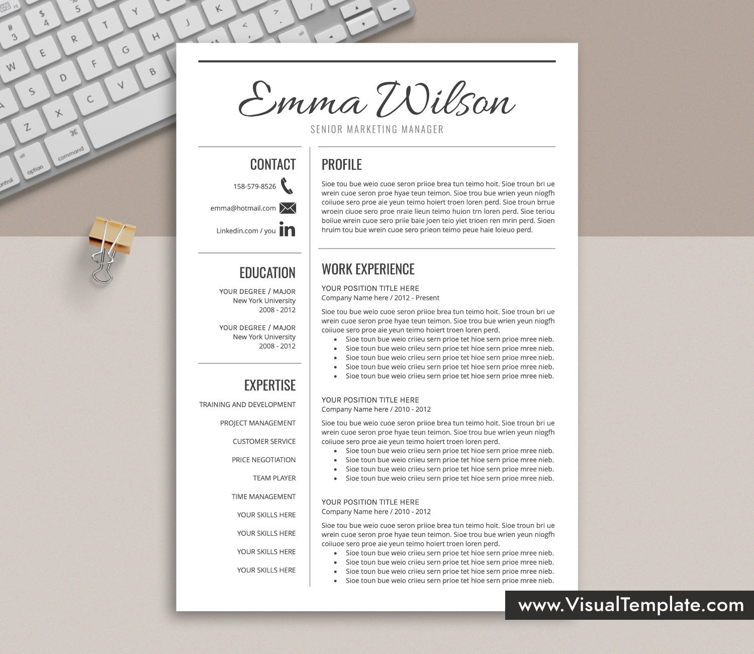Resume Template for Microsoft Word