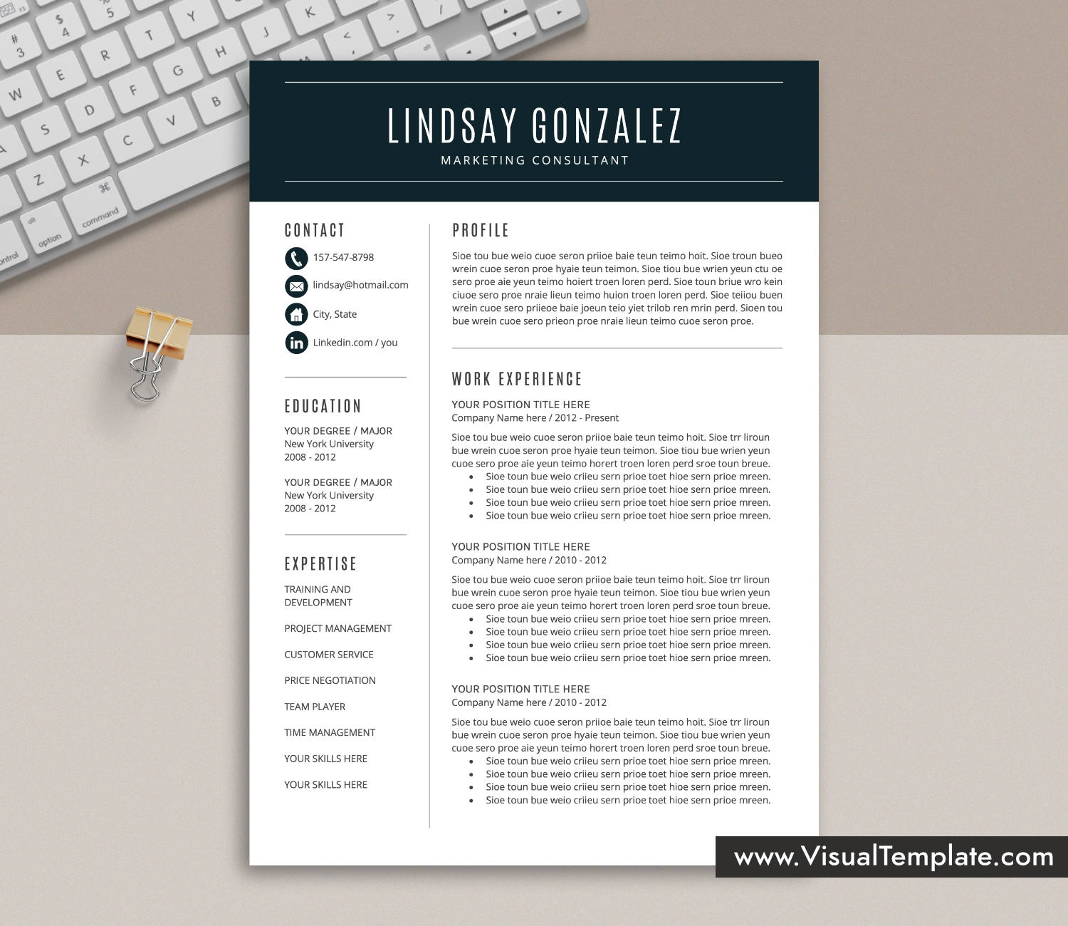 Resume Template for Microsoft Word