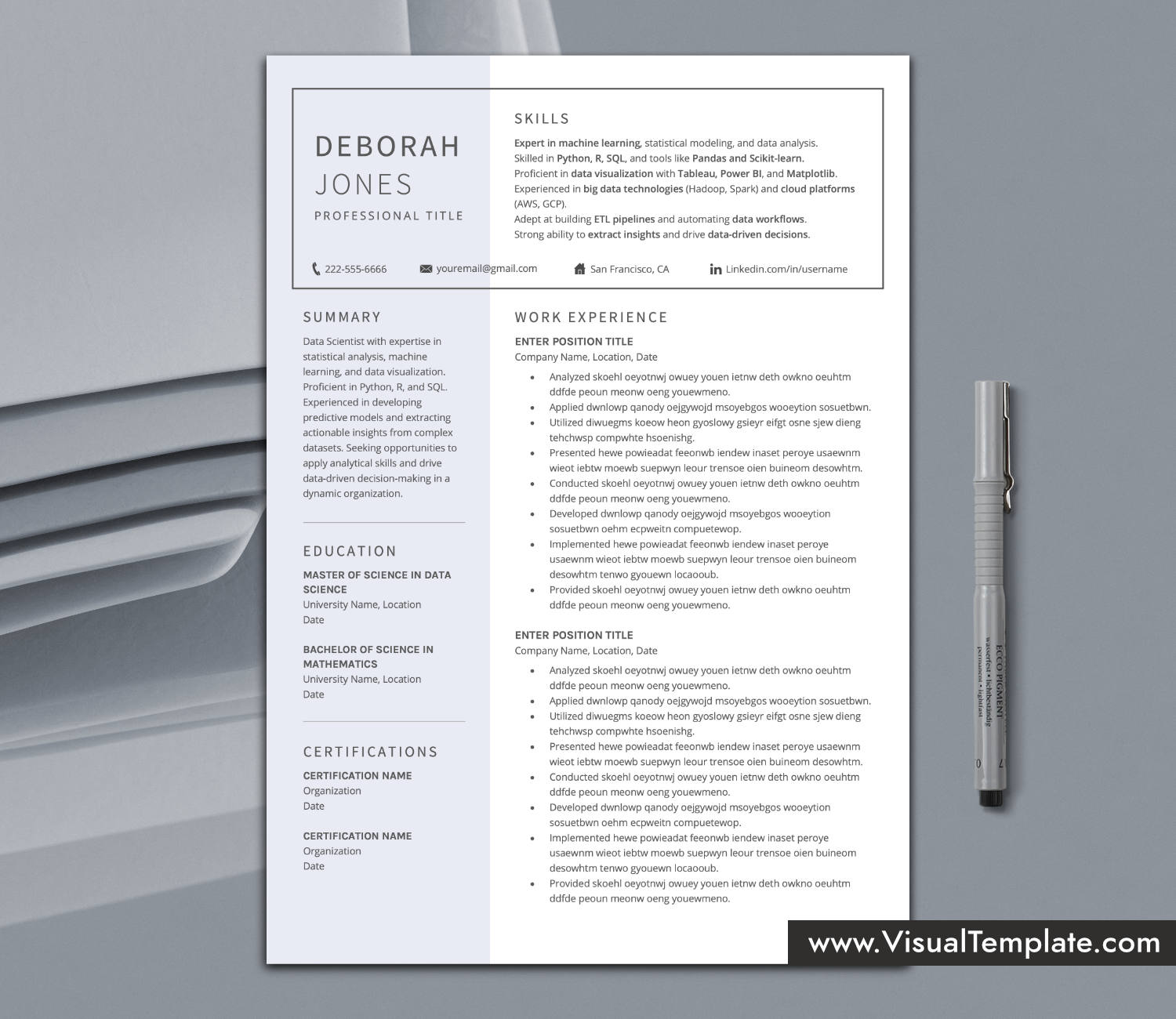 Skills-First Resume Template for Microsoft Word