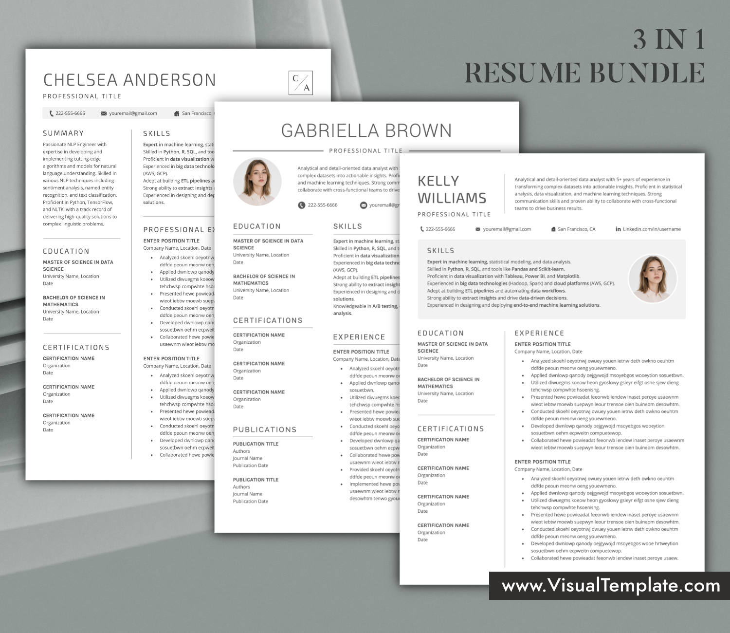 Skills-First Resume Templates Bundle for Microsoft Word