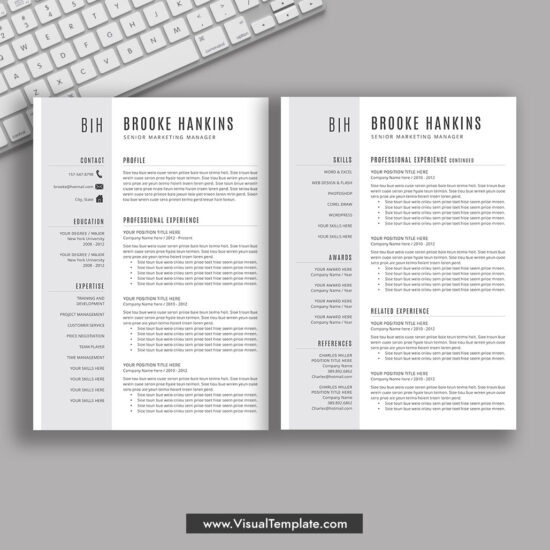 20242025 PreFormatted Resume Template with Resume Icons, Fonts and