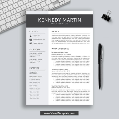 20242025 PreFormatted Resume Template with Resume Icons, Fonts and