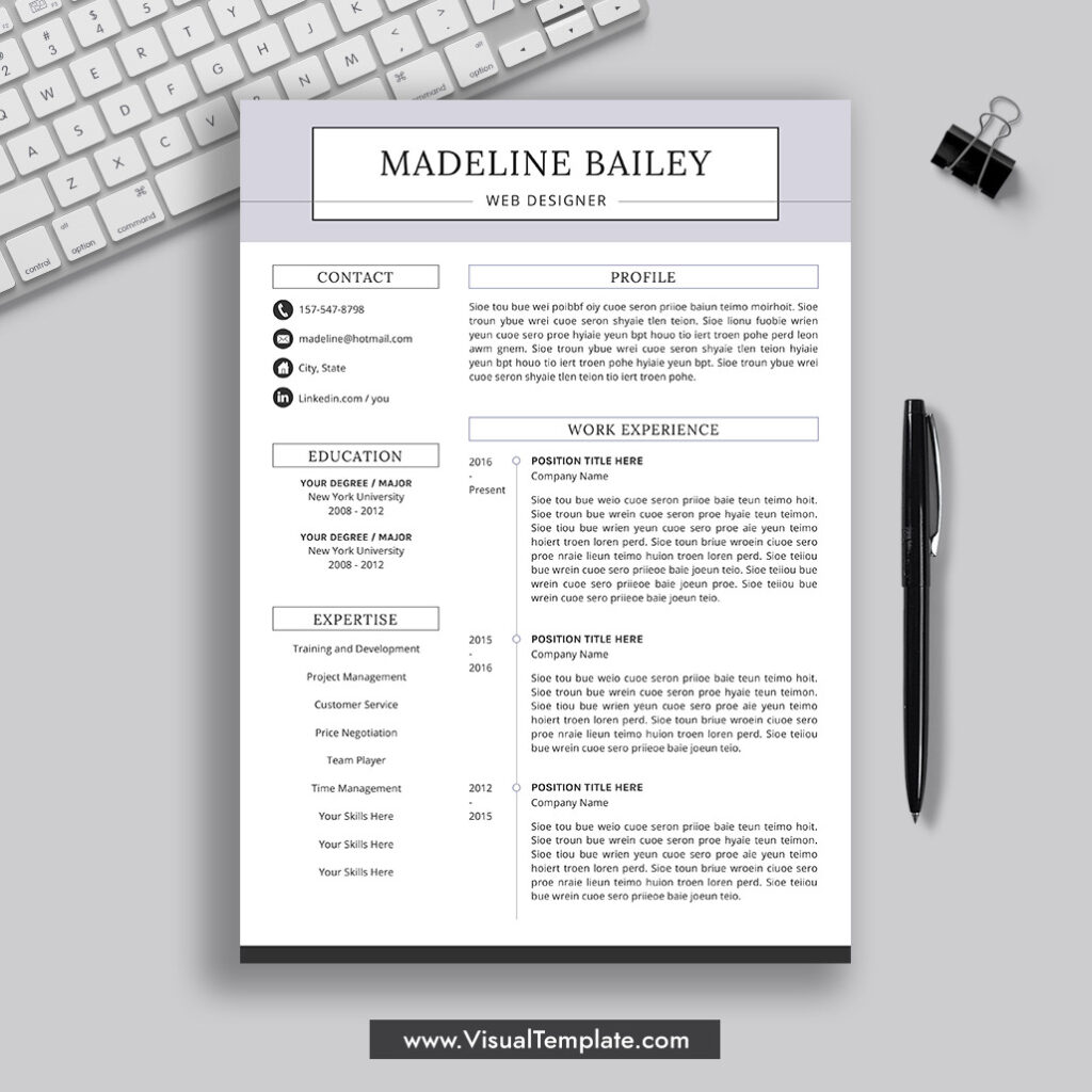resume format online editing