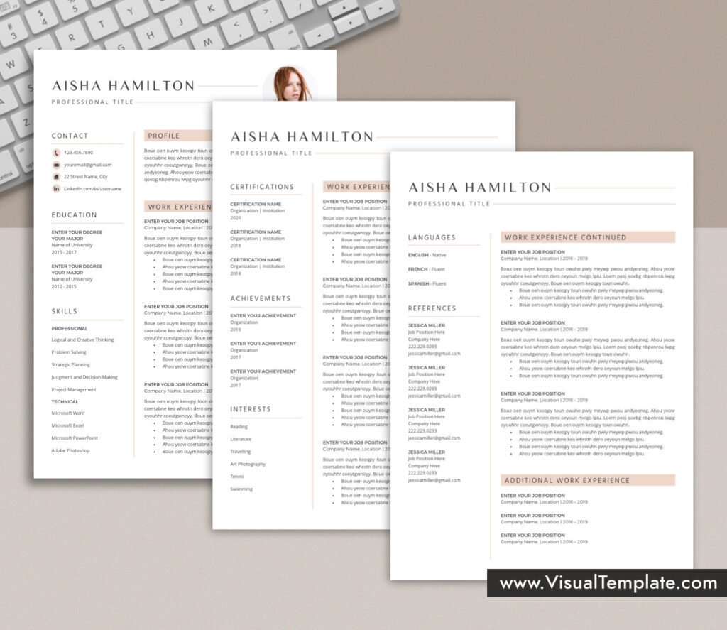 20242025 PreFormatted Resume Template with Resume Icons, Fonts and