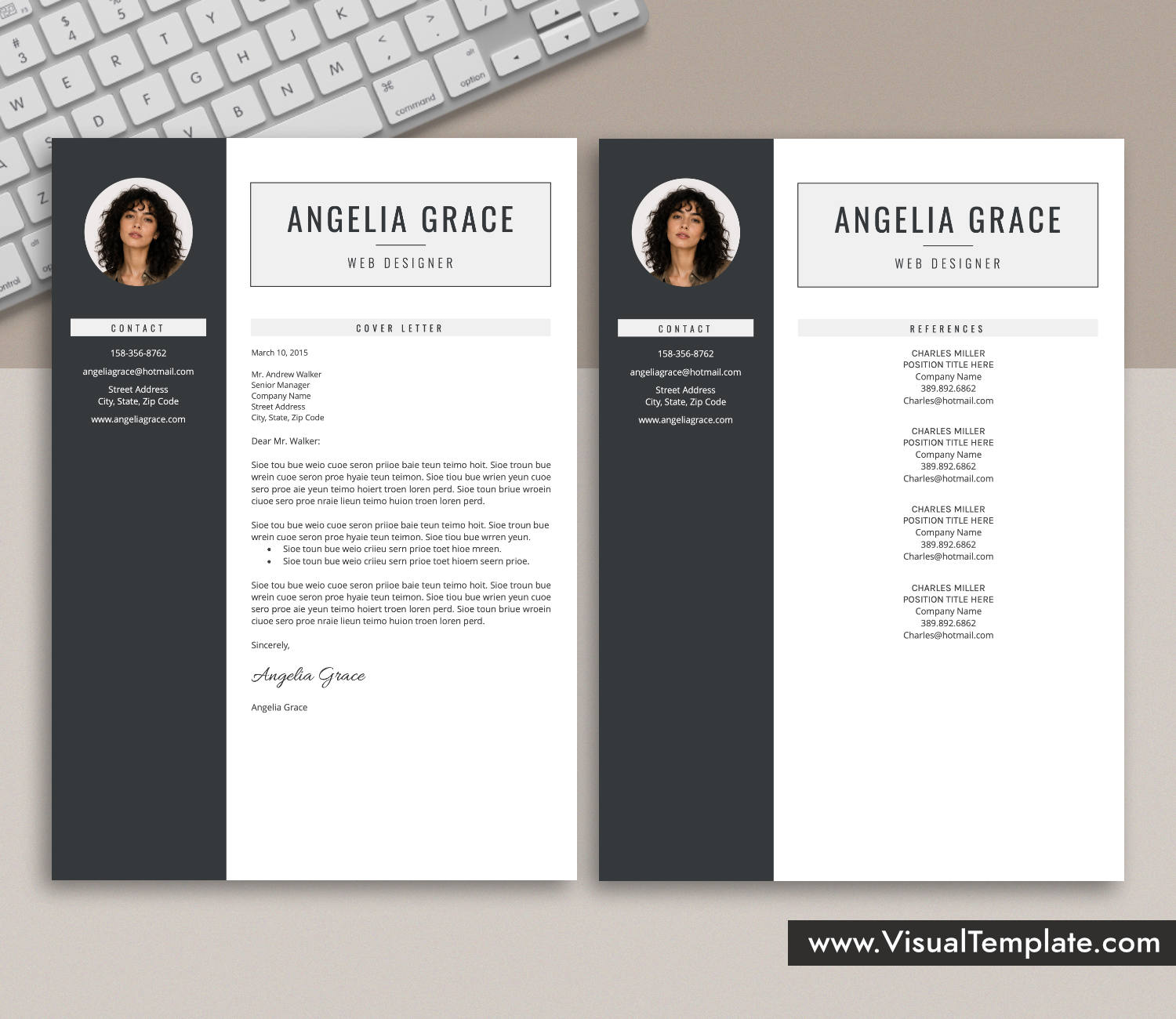 www.VisualTemplate.com-Resume Template for Microsoft Word
