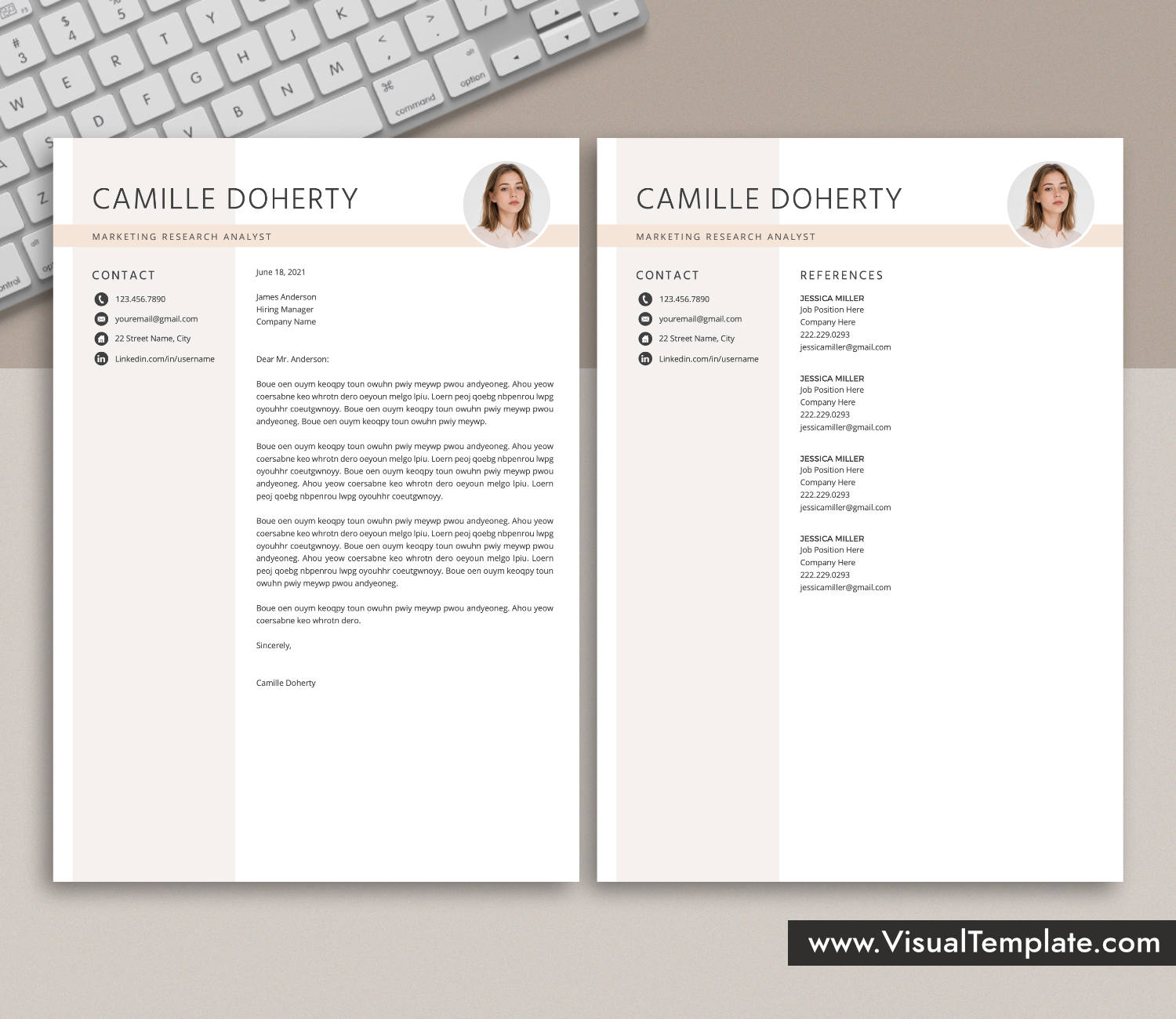 www.VisualTemplate.com-Resume Template for Microsoft Word