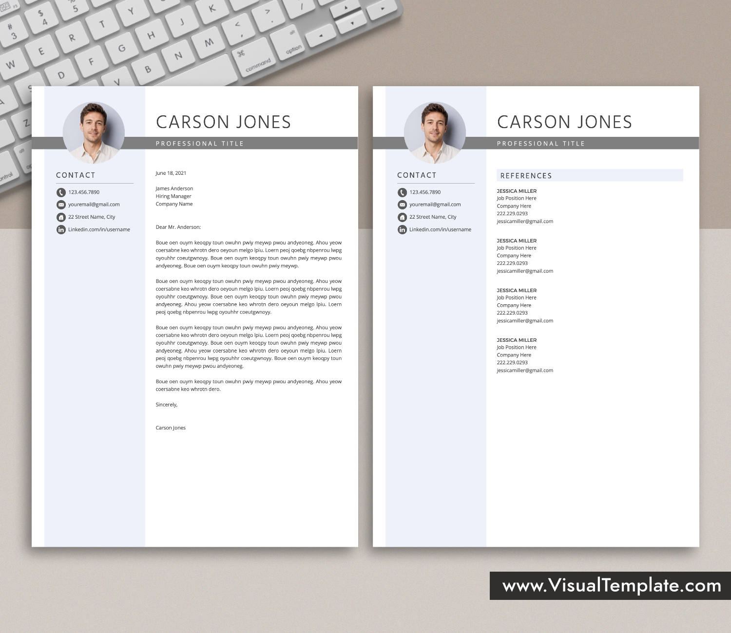 www.VisualTemplate.com-Resume Template for Microsoft Word