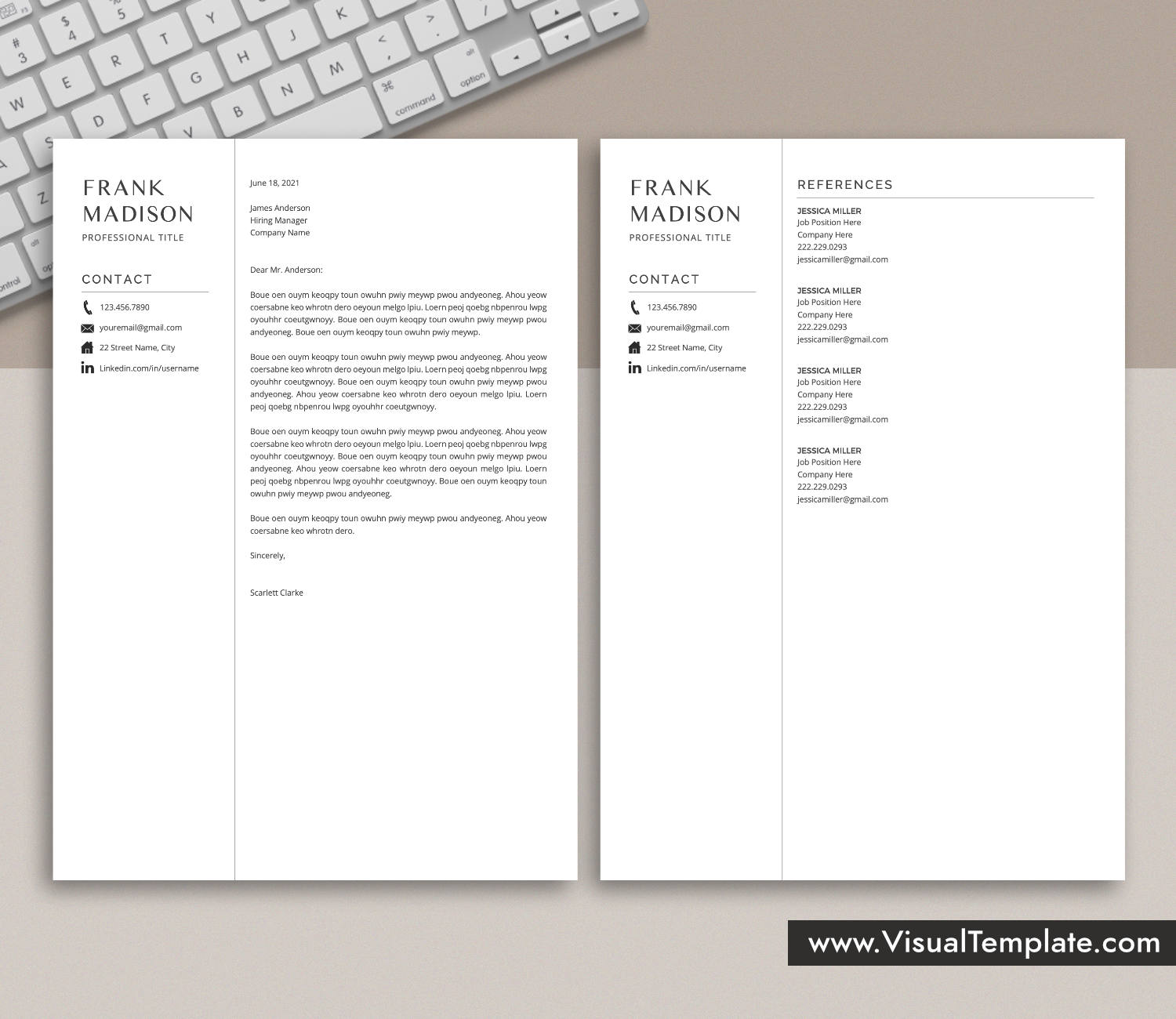 www.VisualTemplate.com-Resume Template for Microsoft Word