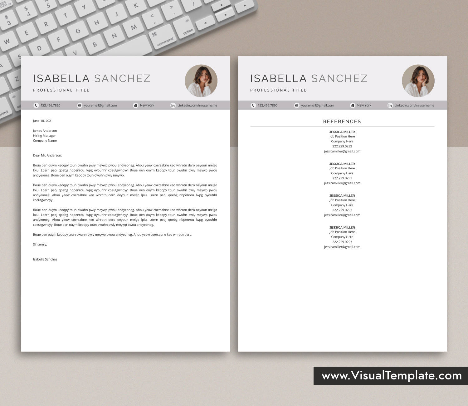 www.VisualTemplate.com-Resume Template for Microsoft Word