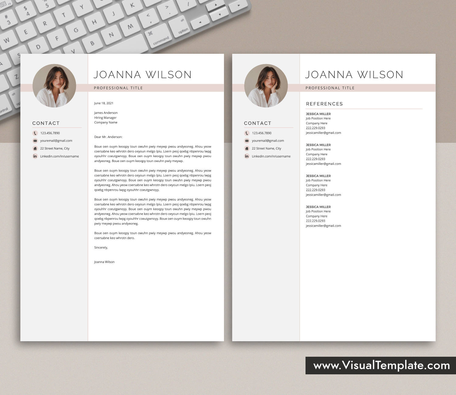 www.VisualTemplate.com-Resume Template for Microsoft Word