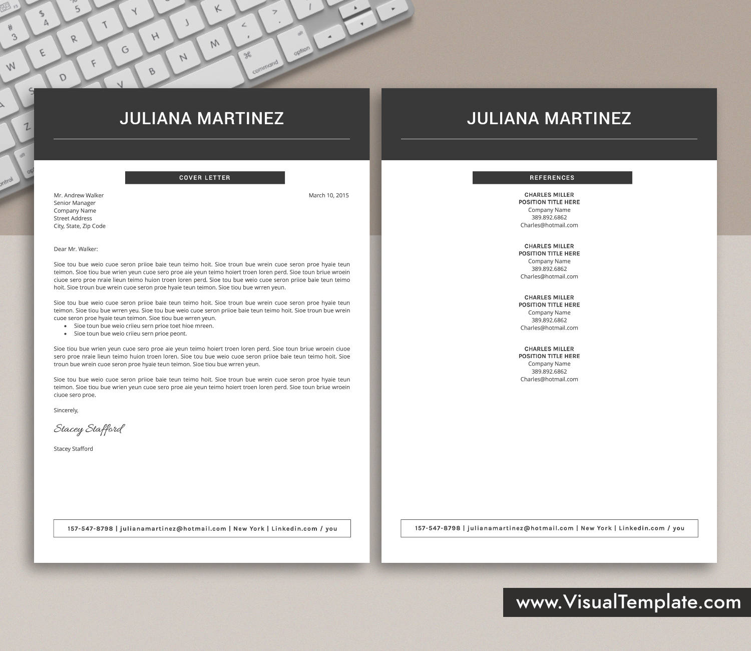 www.VisualTemplate.com-Resume Template for Microsoft Word