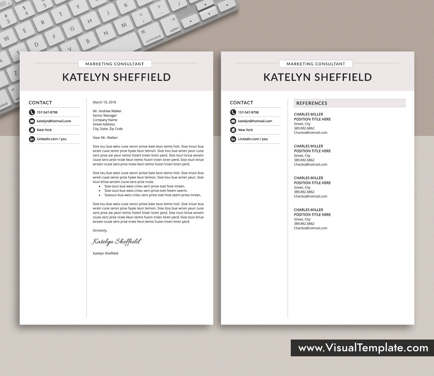 www.VisualTemplate.com-Resume Template for Microsoft Word