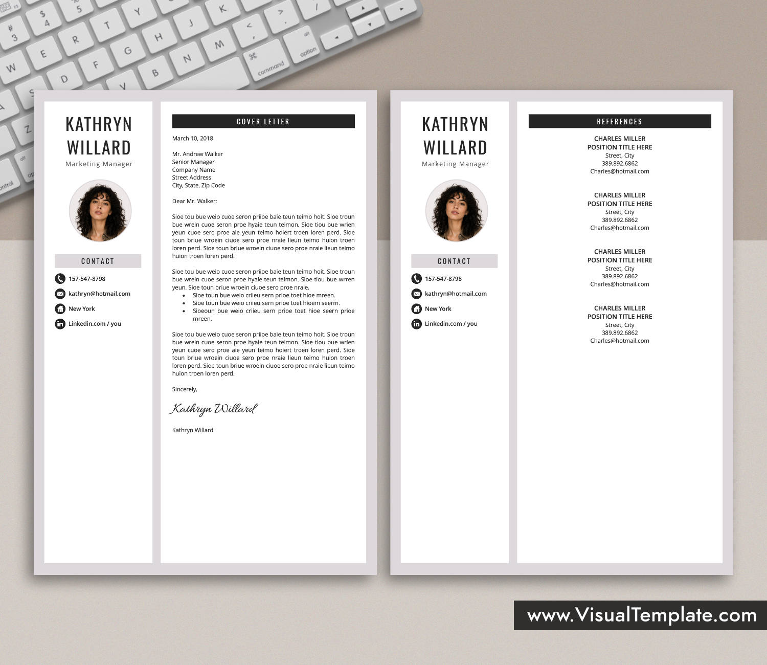 www.VisualTemplate.com-Resume Template for Microsoft Word