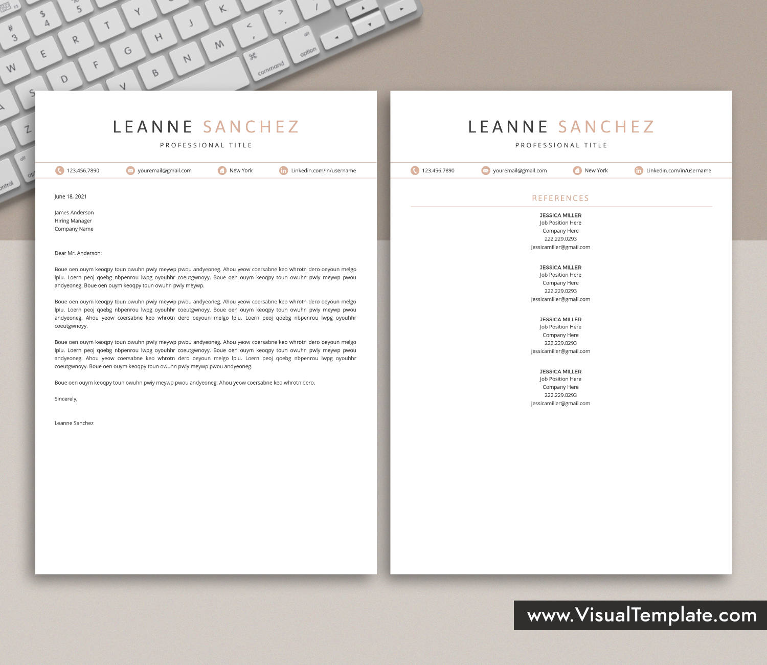 www.VisualTemplate.com-Resume Template for Microsoft Word