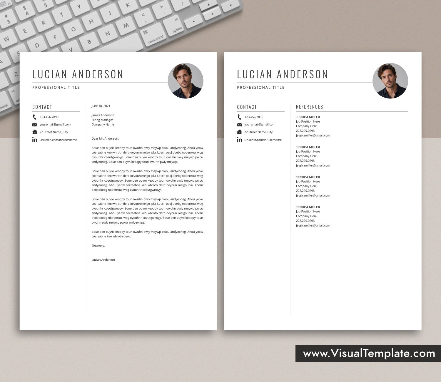 www.VisualTemplate.com-Resume Template for Microsoft Word