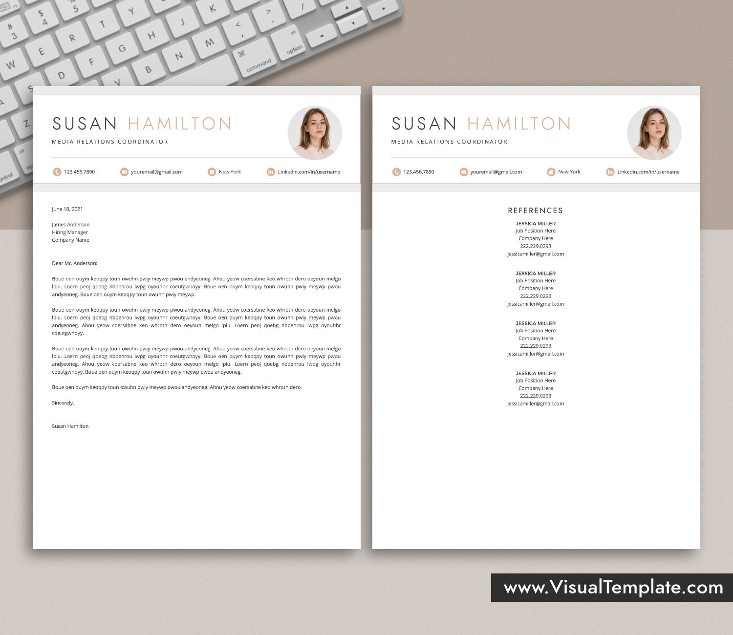 www.VisualTemplate.com-Resume Template for Microsoft Word