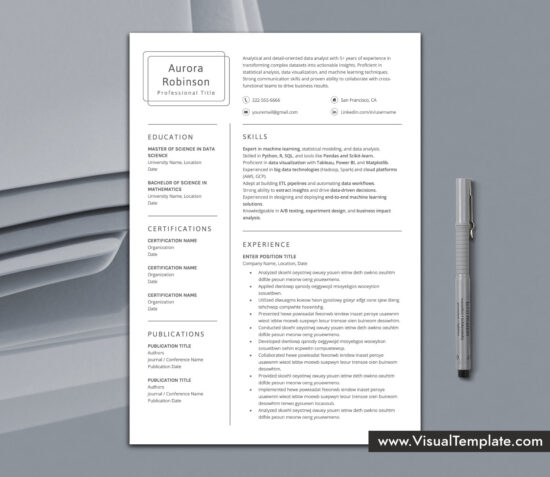 Bring attention to your skills using this clean and professional resume template
