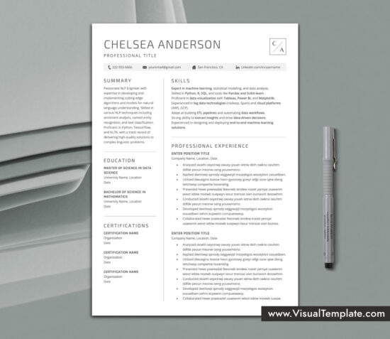 Bring attention to your skills using this clean and professional resume template