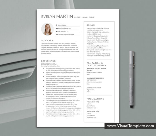 Bring attention to your skills using this clean and professional resume template