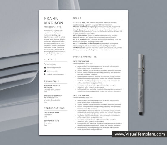 Bring attention to your skills using this clean and professional resume template