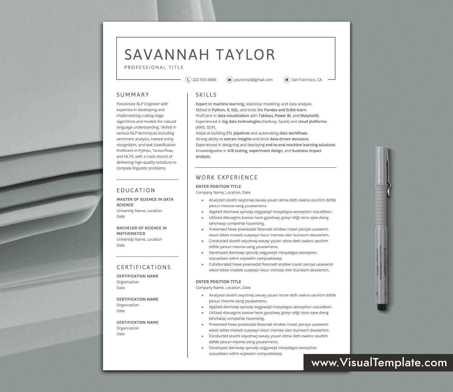 skill-first resume